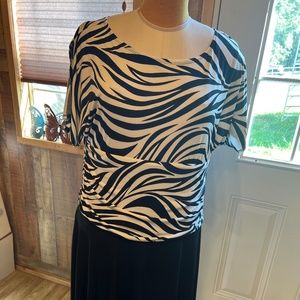 WOMENS LADIES PLUS SIZE 18W ENFOCUS WOMAN BLACK WHITE DRESS